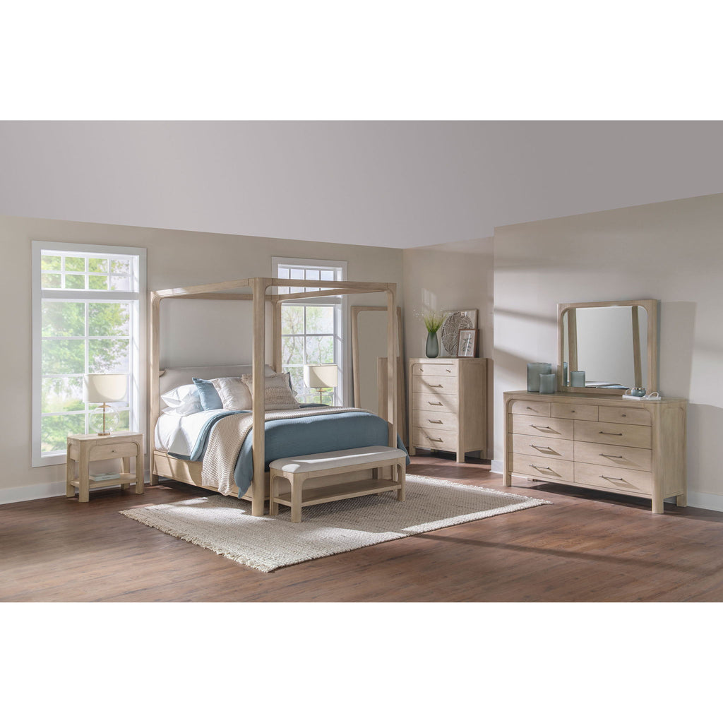 Flores - Eastern King Canopy Bed - Mango Color