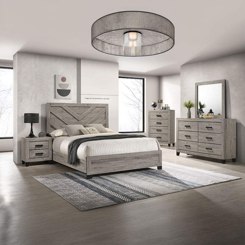 Mari - Nightstand - Light Gray Finish