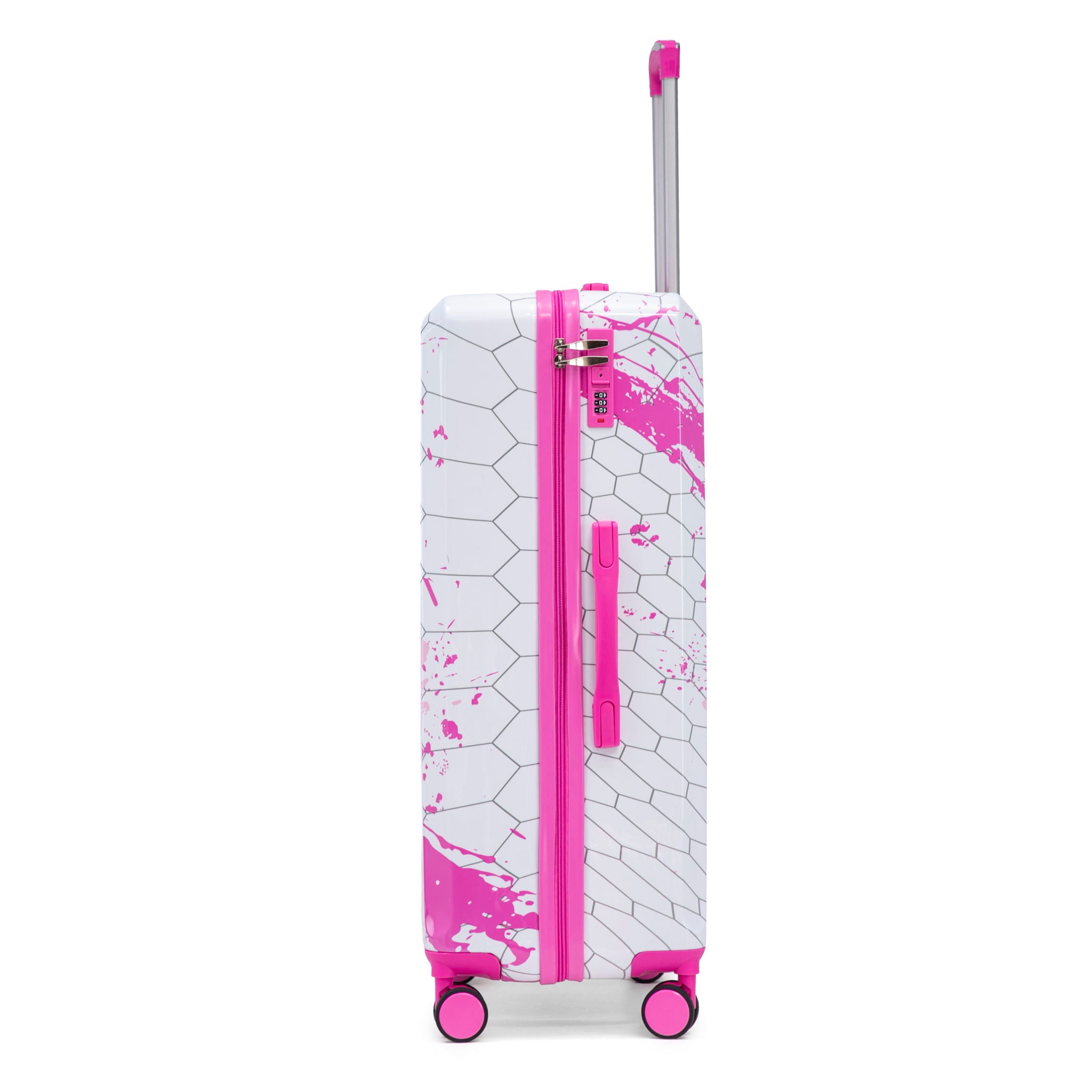 Luggage With Printed Pattern, Combination Lock