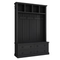 Hall Tree With 4 Drawers, Coat Rack With 6 Hooks
