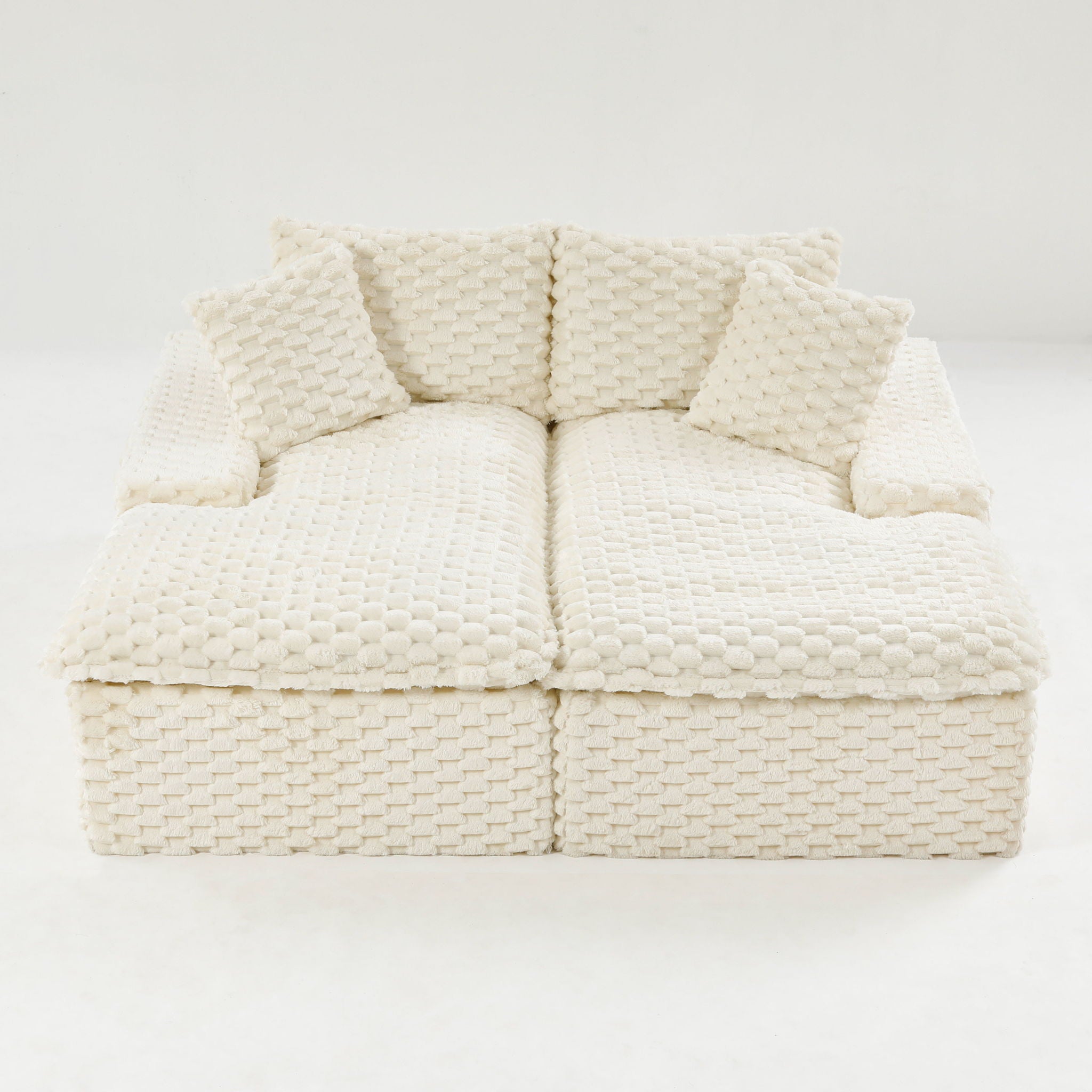 Double Chaise Lounge With Full Compressed Sponge