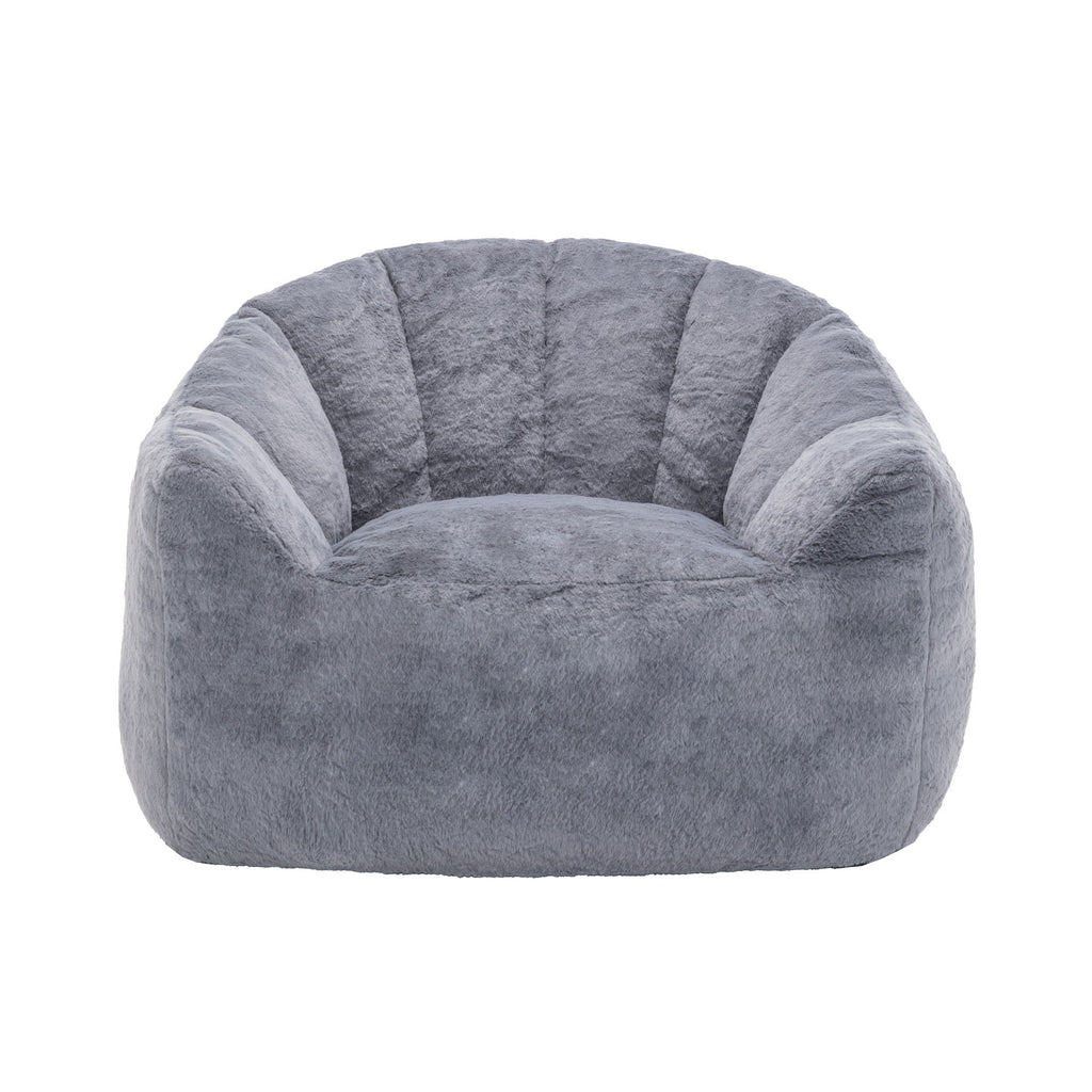 Beanbag Chair, Beanbag Sofa Chair With Armrests Stuffed High Density Foam