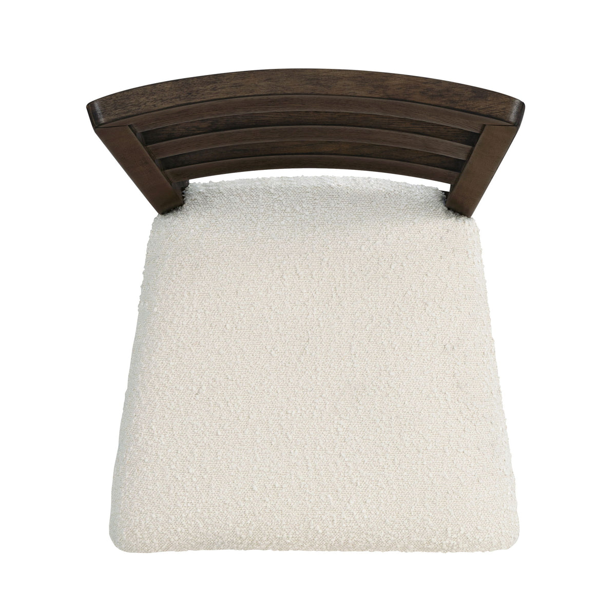 Upholstered Dining Chair With Ladder Back Design (Set of 2) - Dark Oak