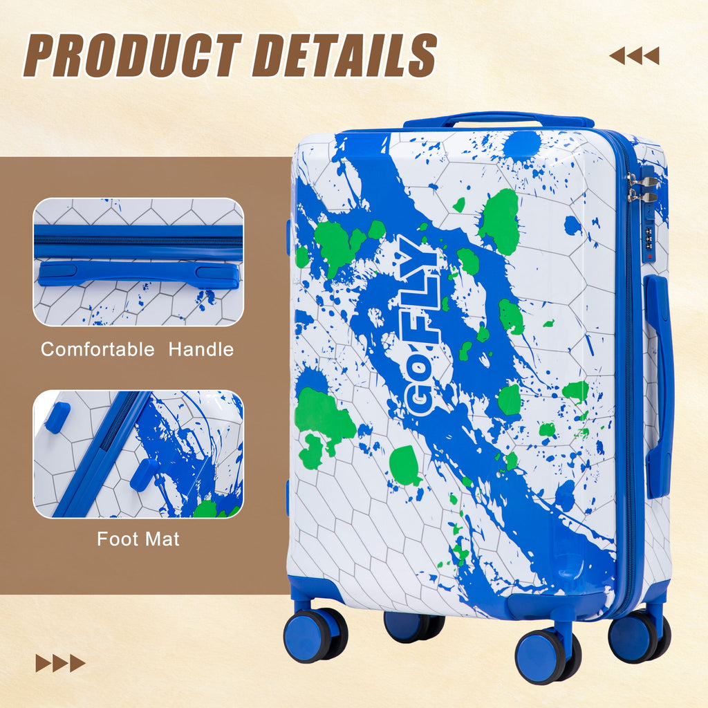 Luggage With Combination Lock, Lightweight Carry-On Suitcase