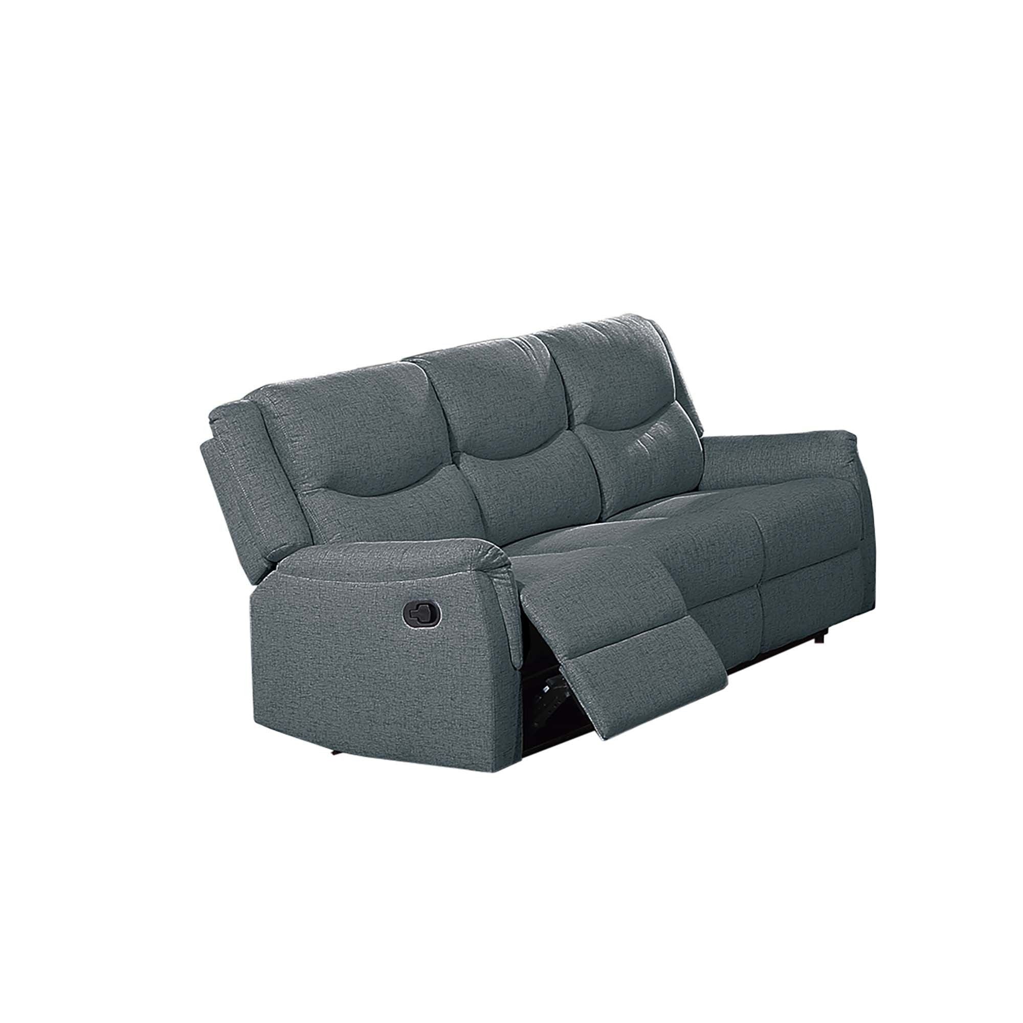 Modern Contemporary Style Recliner Sofa With Plush Armrest And Headrest