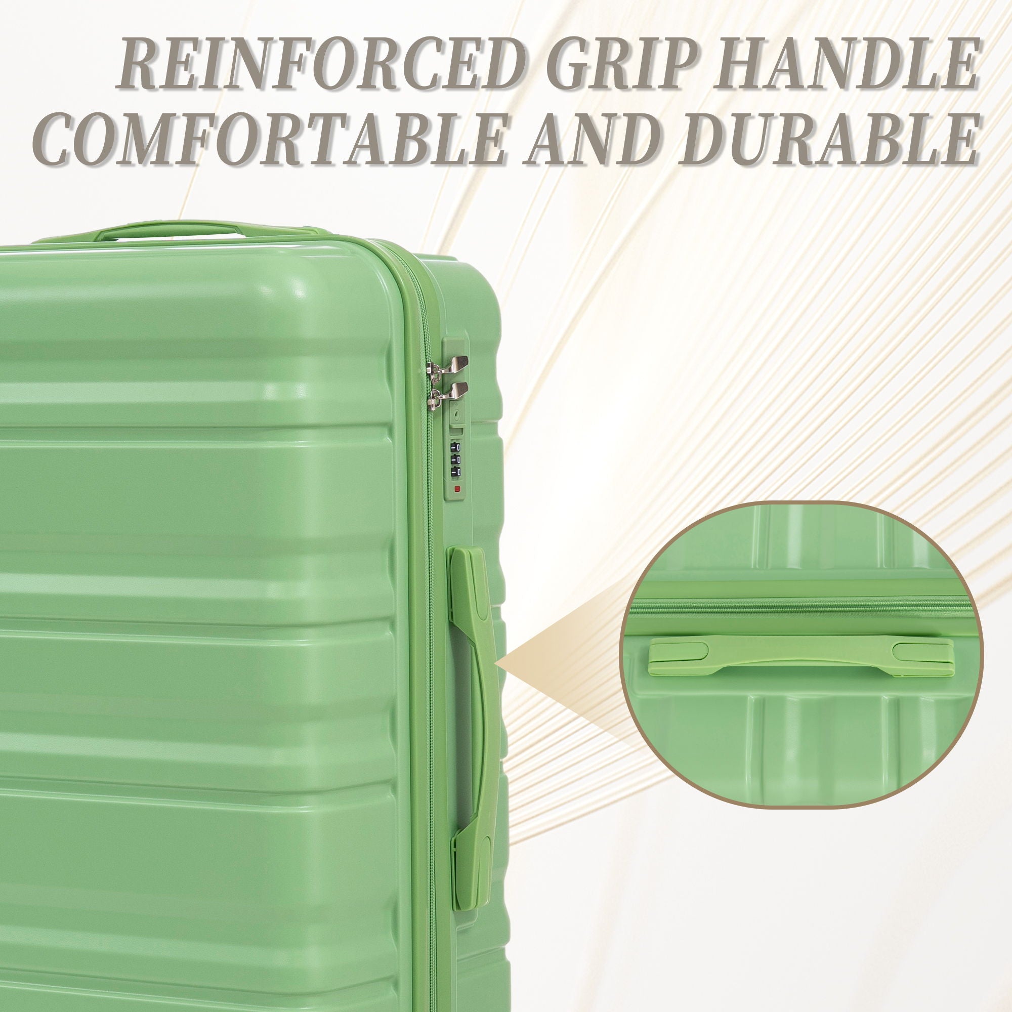 Tourist 3 Piece Luggage Set, Combination Lock, Durable Hard Shell With 360° Silent Wheels