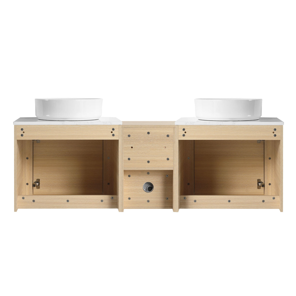Mounted Bathroom Vanity With Art Sink, 1 Storage Shelf, Soft Close Door