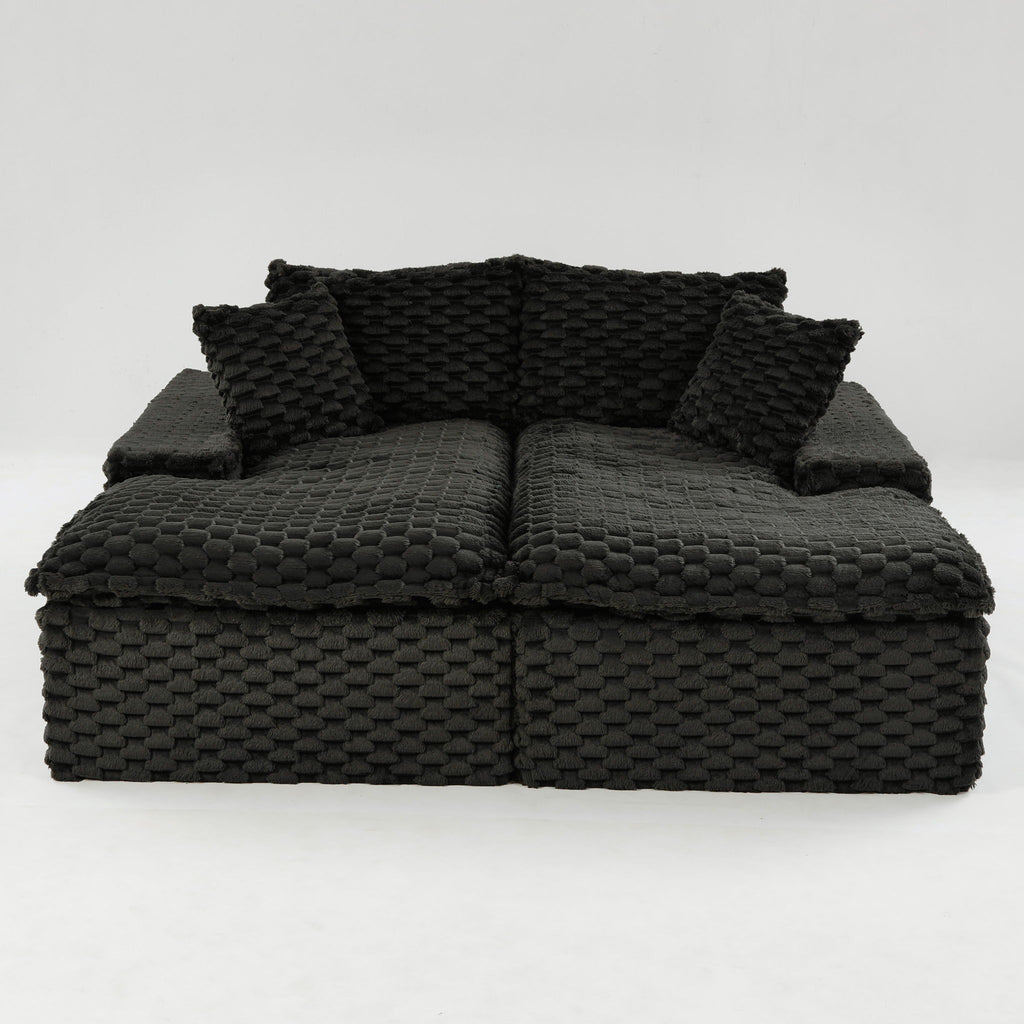 Double Chaise Lounge With Full Compressed Sponge