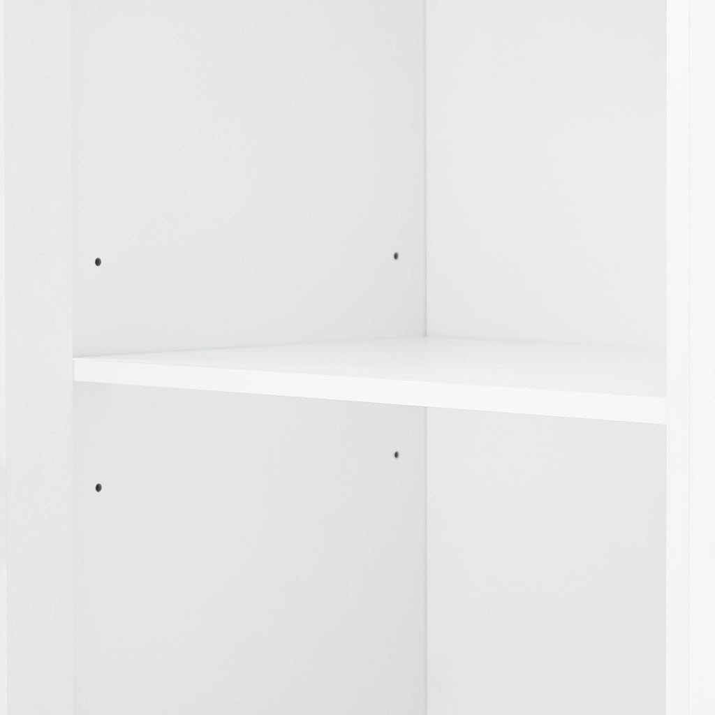 Storage Cabinet With 1 Door And Adjustable Shelf, Rectangle Shape - White
