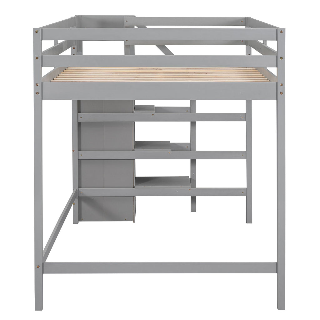 Loft Bed With Built In Storage Wardrobe And Staircase