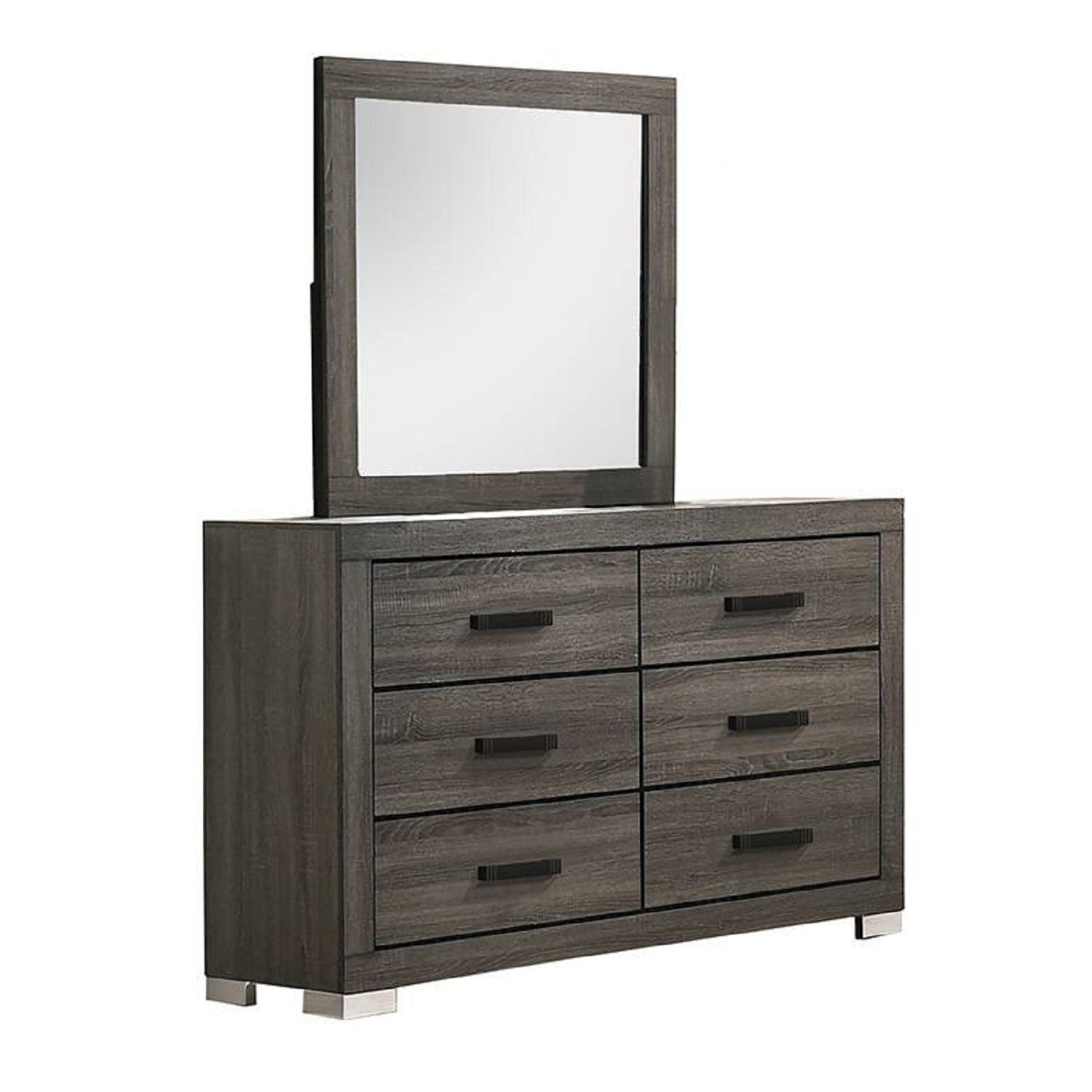 1 Piece Dresser Bar Handle Bedroom Furniture - Gray