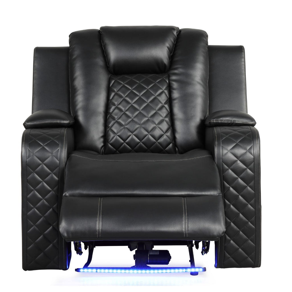 Benz - LED & Power Recliner With Adjustable Headrests And Ambient LED Lighting