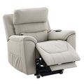 Marsha - Power Recliner With Lift & Massage - Light Gray