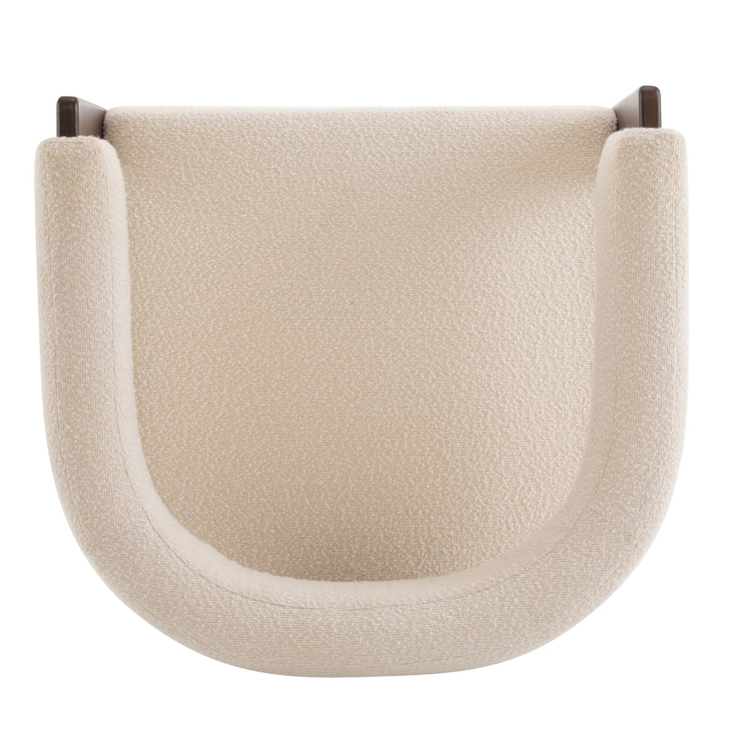 Modern Upholstered Accent Arm Chair With Barrel Back Design