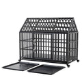 Heavy Duty Dog Crate Lockable Wheels