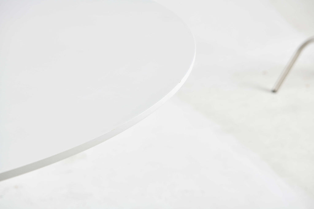 Table Mid-Century Dining Table For 4 - 6 People With Round Table Top, Pedestal Dining Table, End Table Leisure Coffee Table, Cross Leg