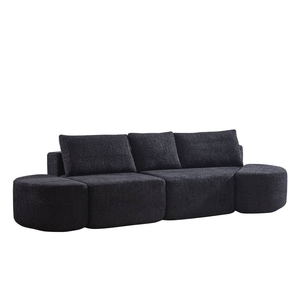 V - Shaped Modular Sofa Set With 3 Pillow
