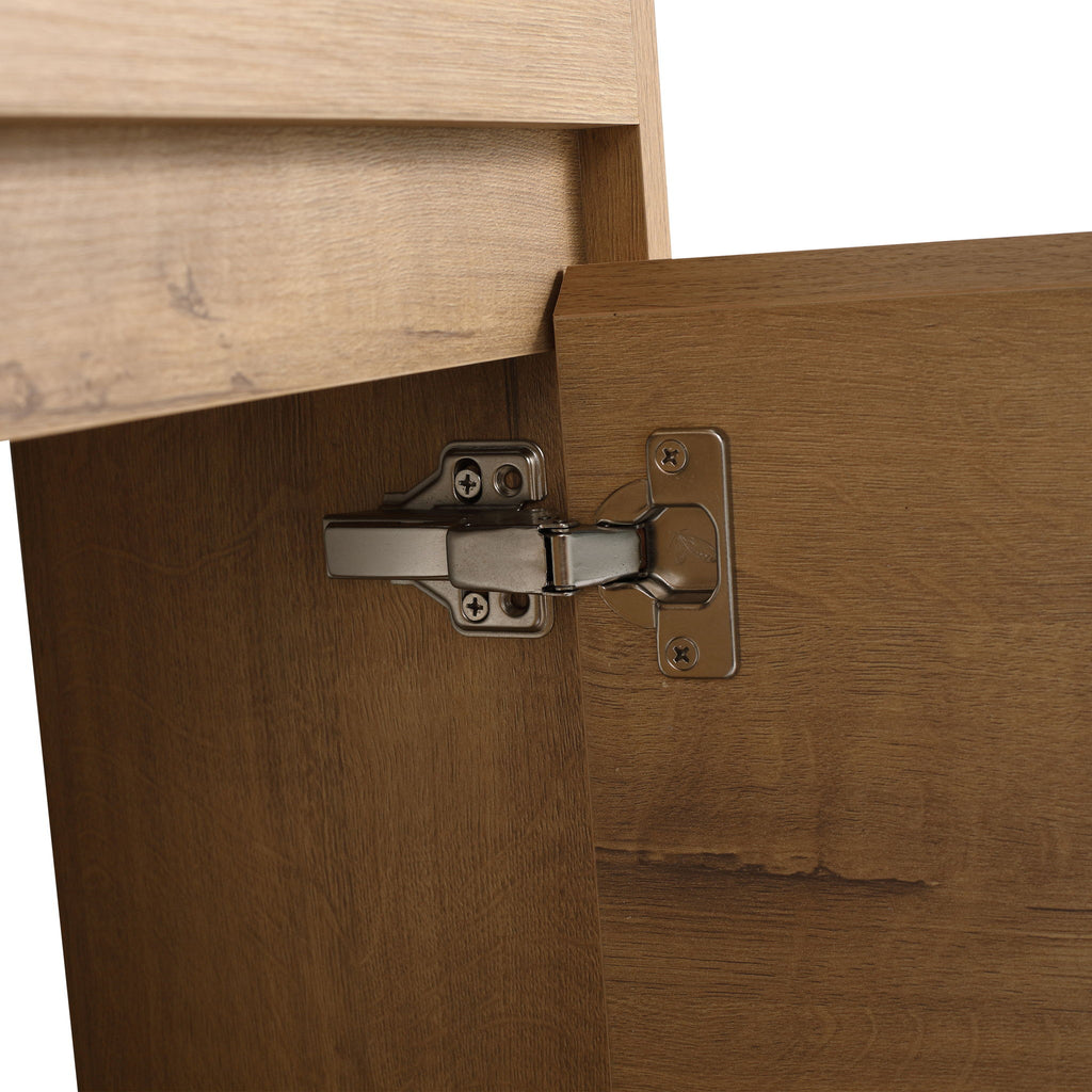 Wall Mounted Bathroom Vanity With Sink And Storage Rack, Soft Close Doors