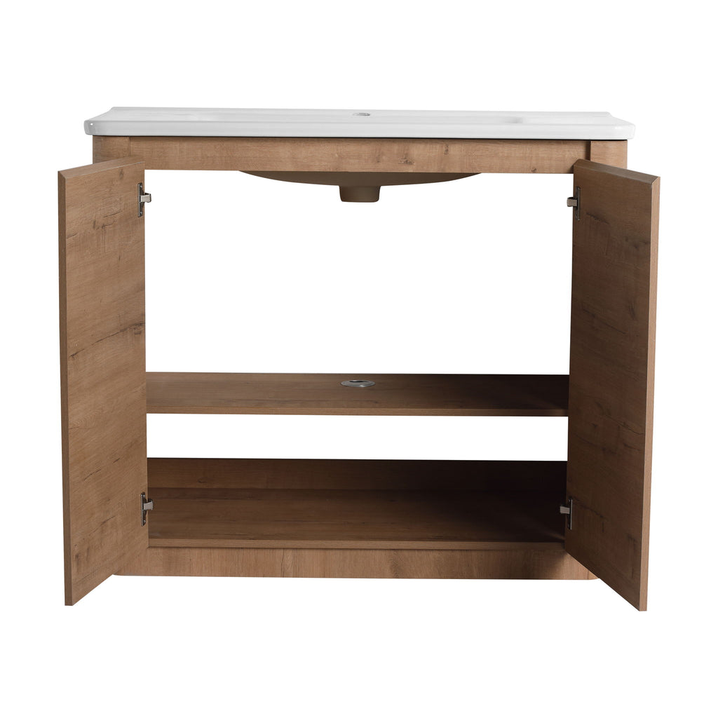 Freestanding Bathroom Vanity With Sink And 2 Soft Close Doors