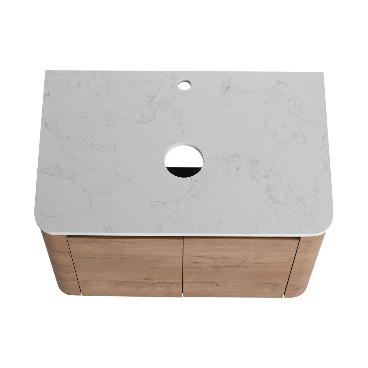 Wall Mounted Bathroom Vanity With Art Sink & 1 Soft Close Door