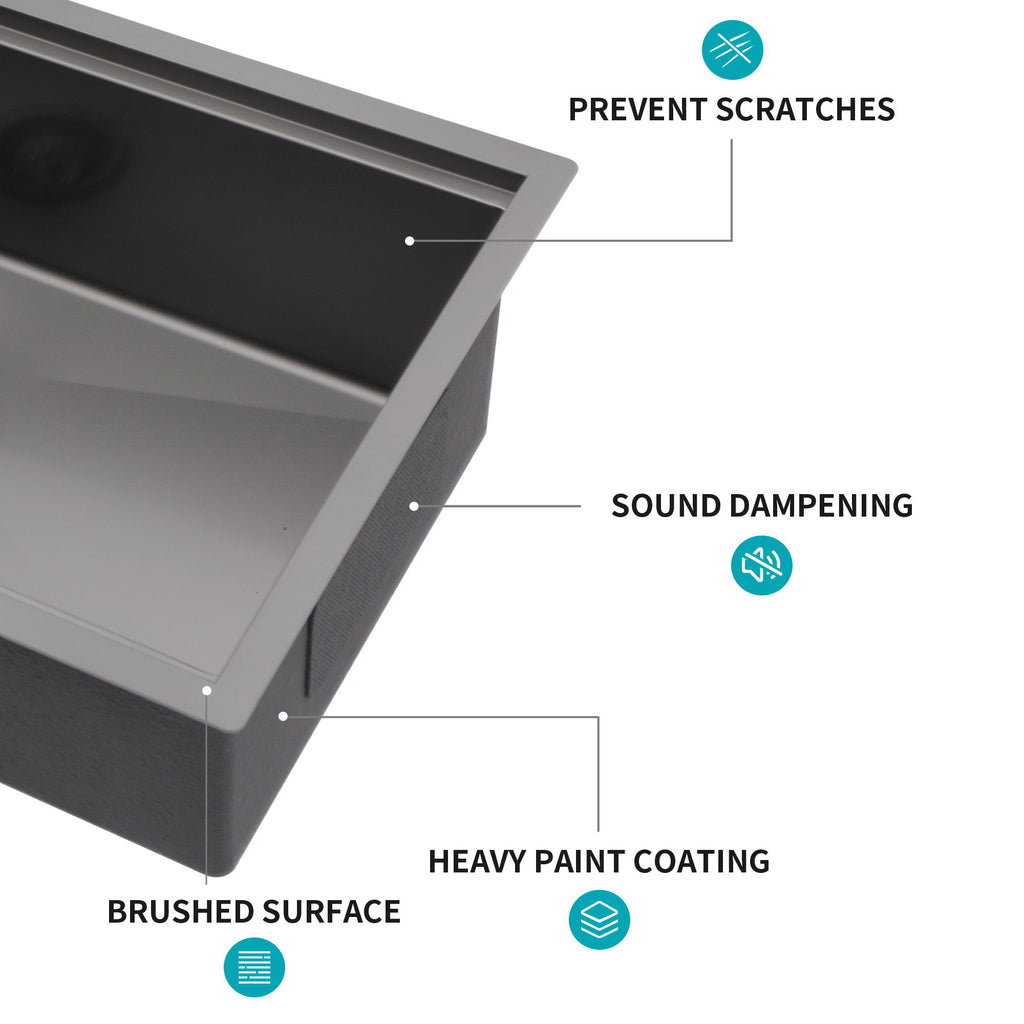 Workstation Kitchen Sink, Single Bowl Undermount