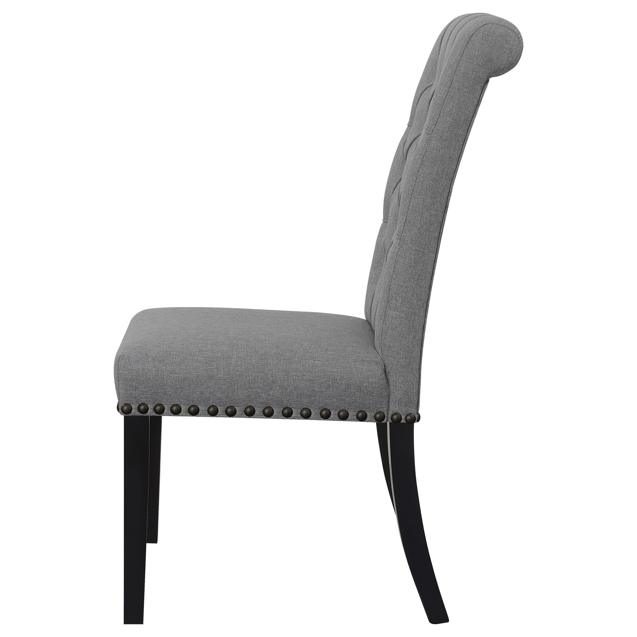 Tufted Rolled Backrest Side Chairs (Set of 2)