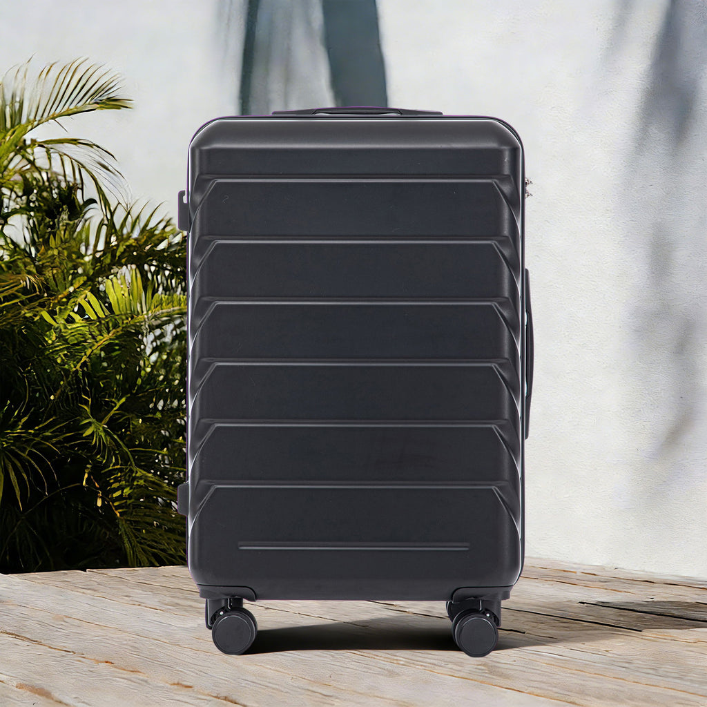 Hard Shell Luggage With Scratch Resistant Surface, 4 Wheels, Combination Lock & Side Hooks