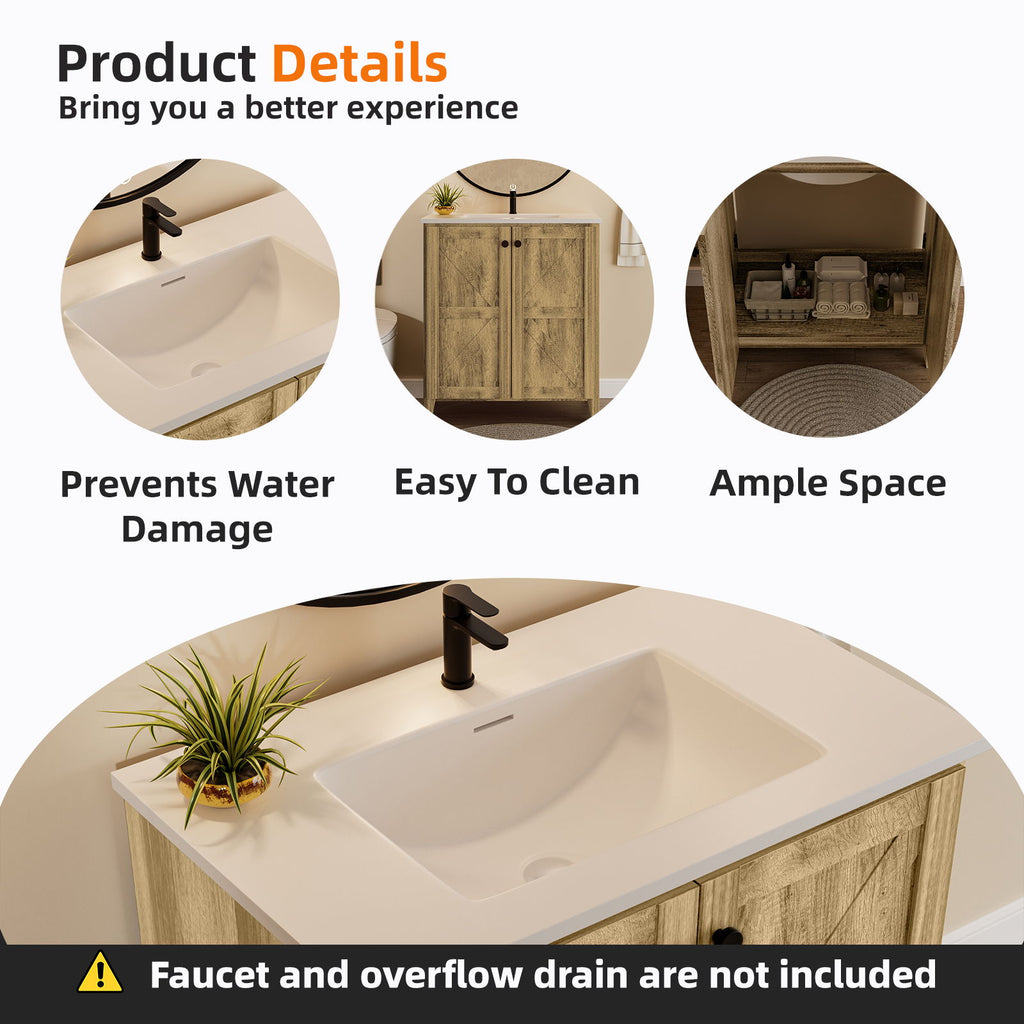 Folding Floor Cabinet With Sink - Antique Gray