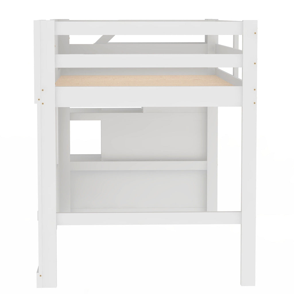 Loft Bed With Storage Staircase And Windows