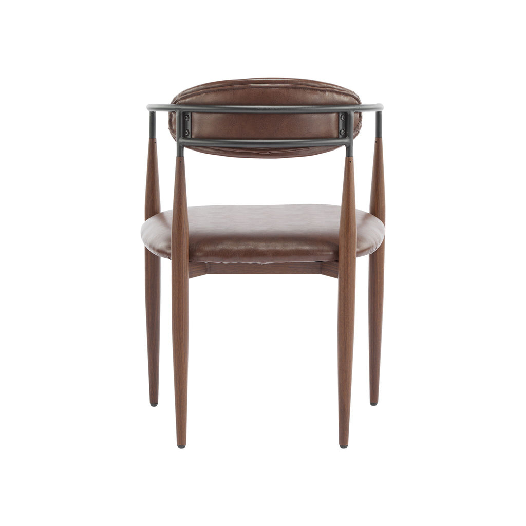 Modern Luxe Dining Arm Chair Set With Upholstery