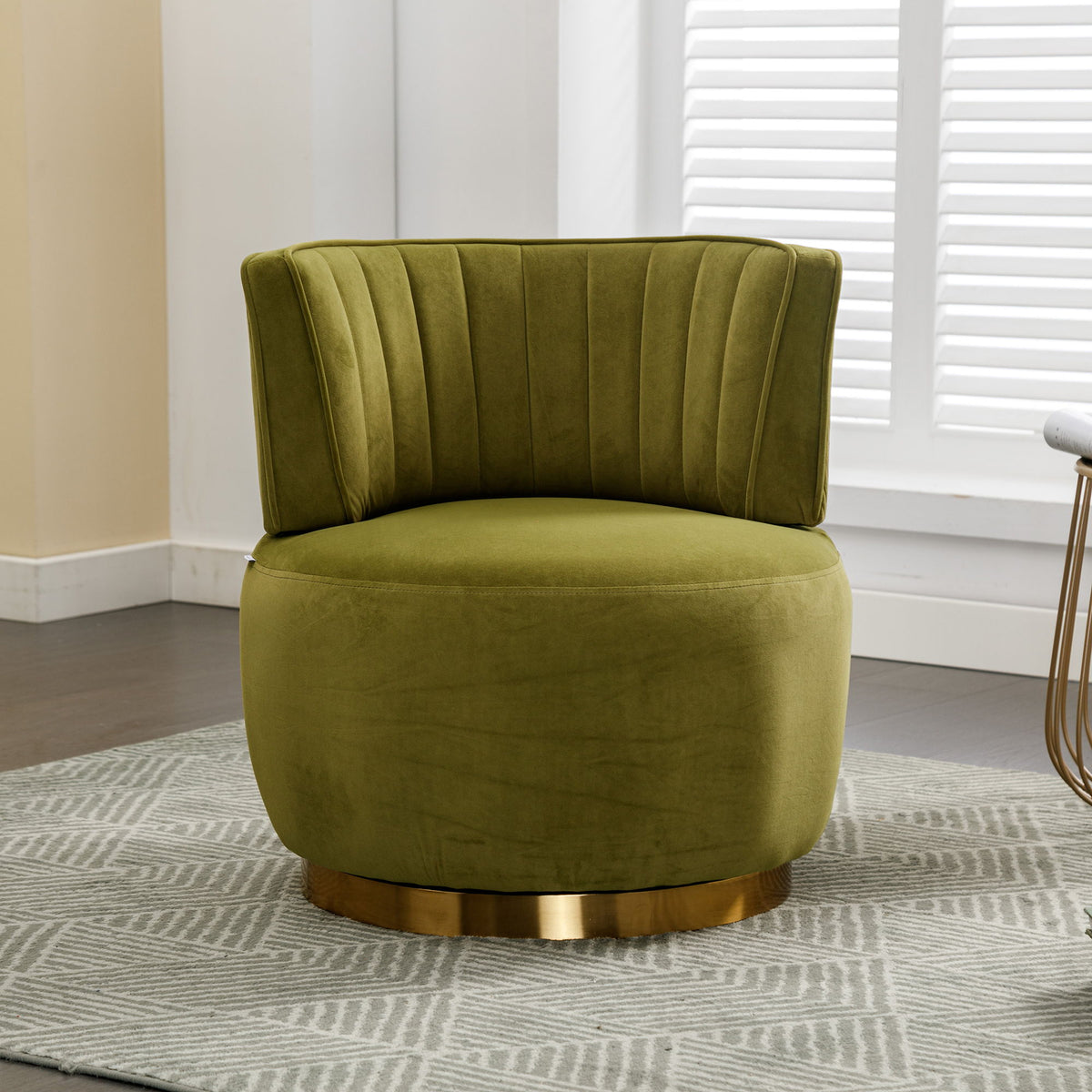 360 Degree Swivel Cuddle Barrel Accent Sofa Chair