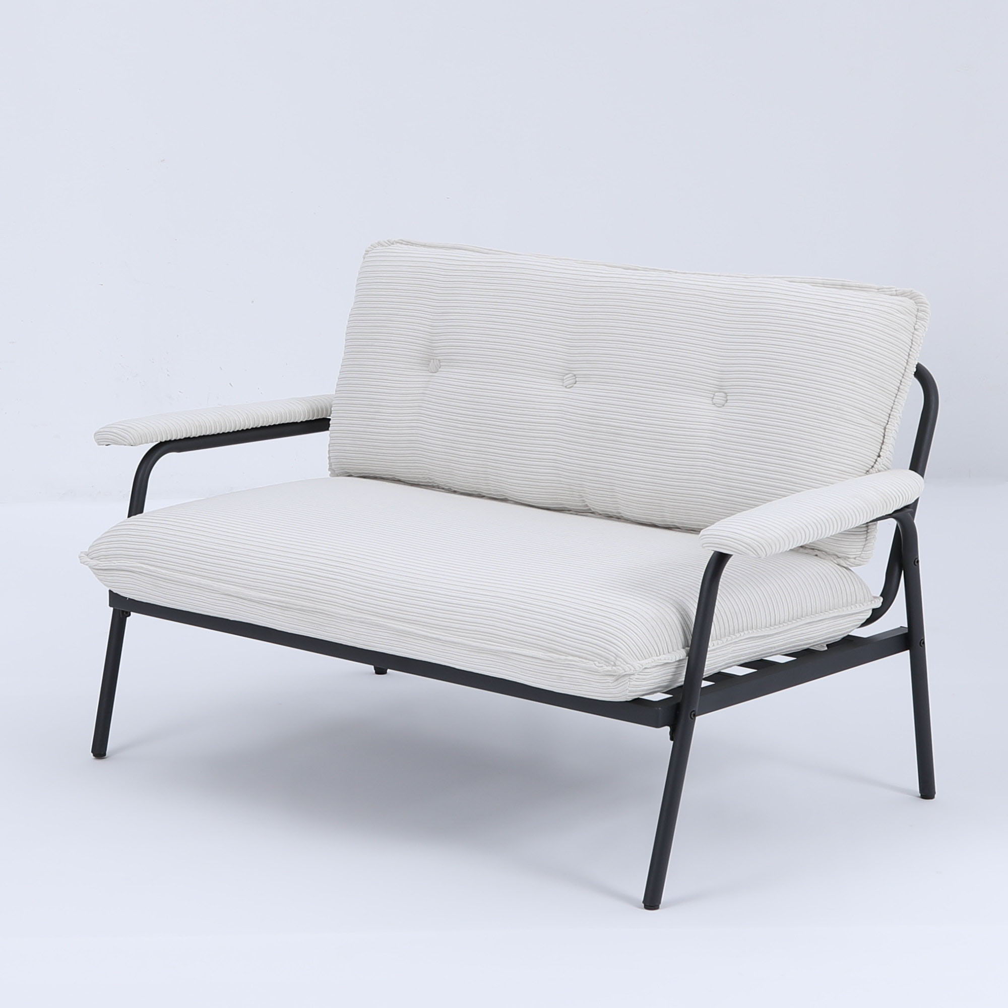 Modern Metal Frame Sofa With Sponge Filling For Compact Spaces And Versatile Use