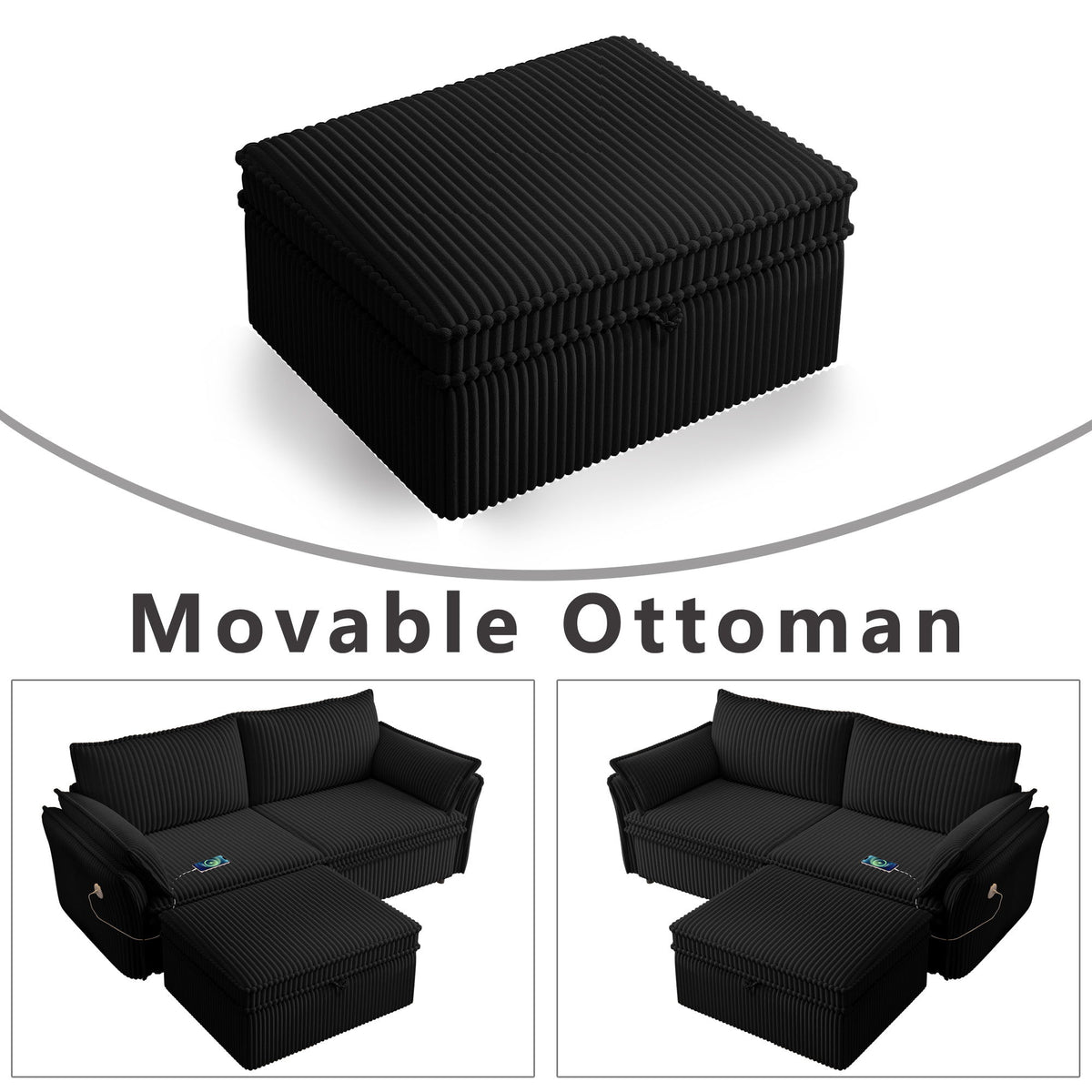 2 In 1 Convertible Sofa Bed, Multi Functional Living Room Furniture