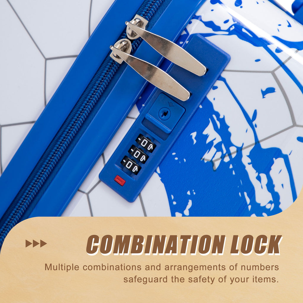 Luggage With Printed Pattern, Combination Lock
