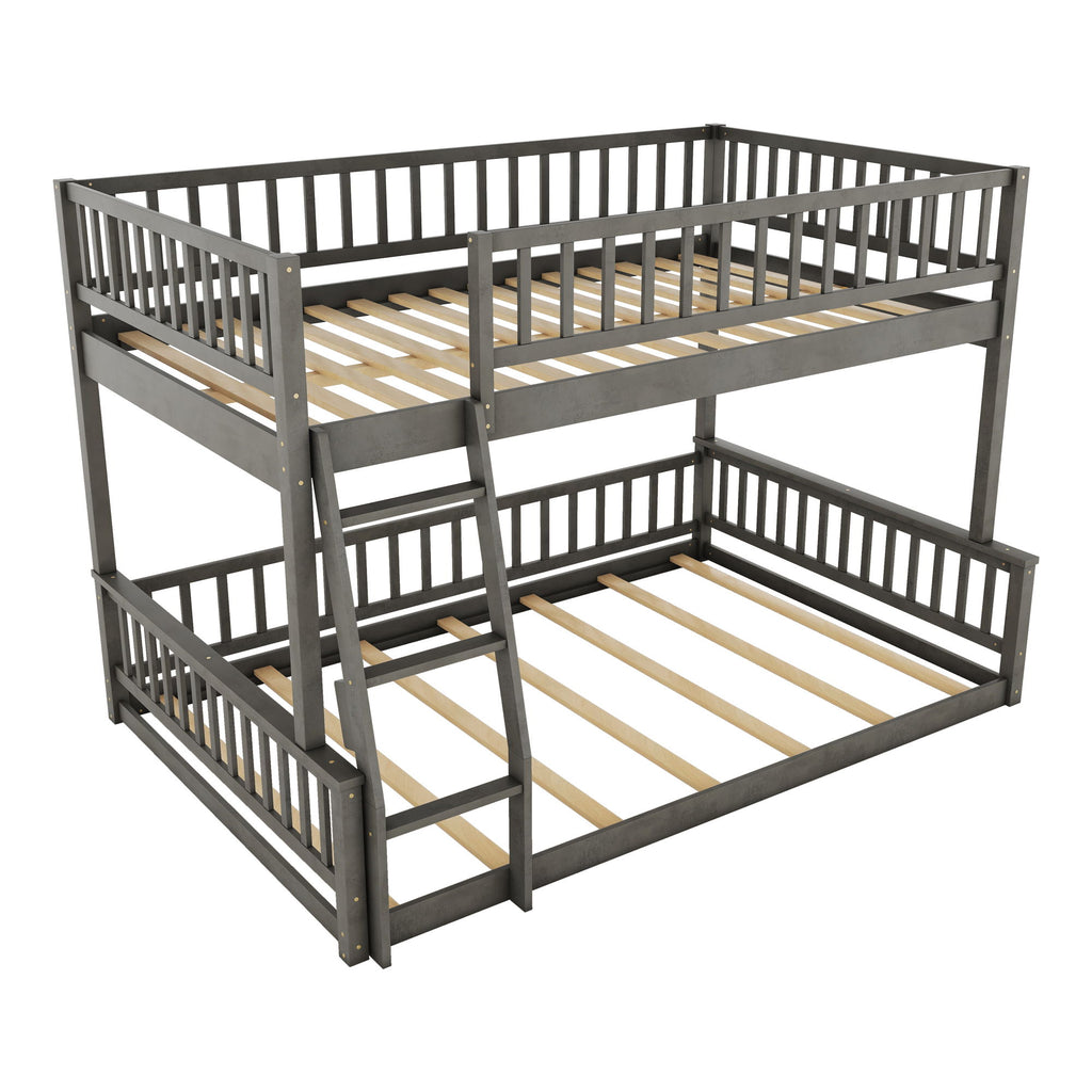 Bunk Bed With Ladder And Guardrails