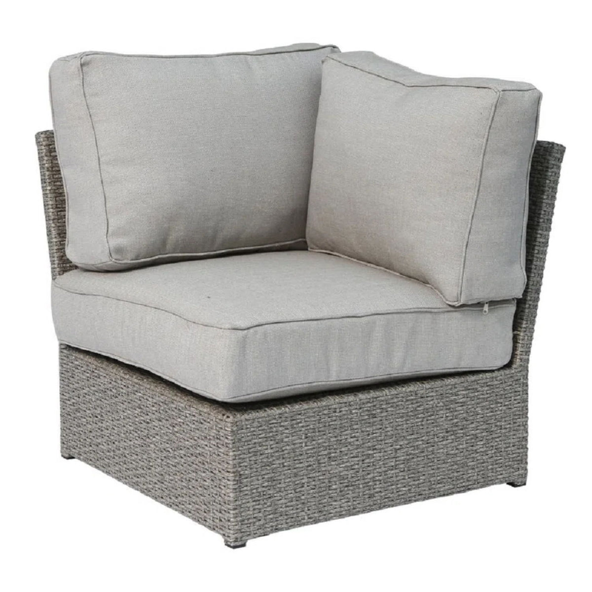 Outdoor Wicker Seating Group For 4 With Cushions - Gray Mix