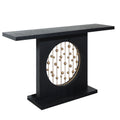 Console Table With Circular Art Decor For Living Room - Multi