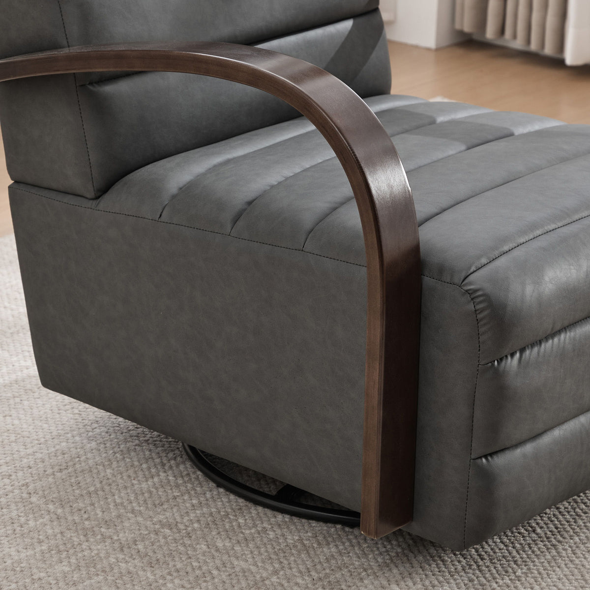 360° Swivel Accent Chair With Armrests, Comfy Lounge