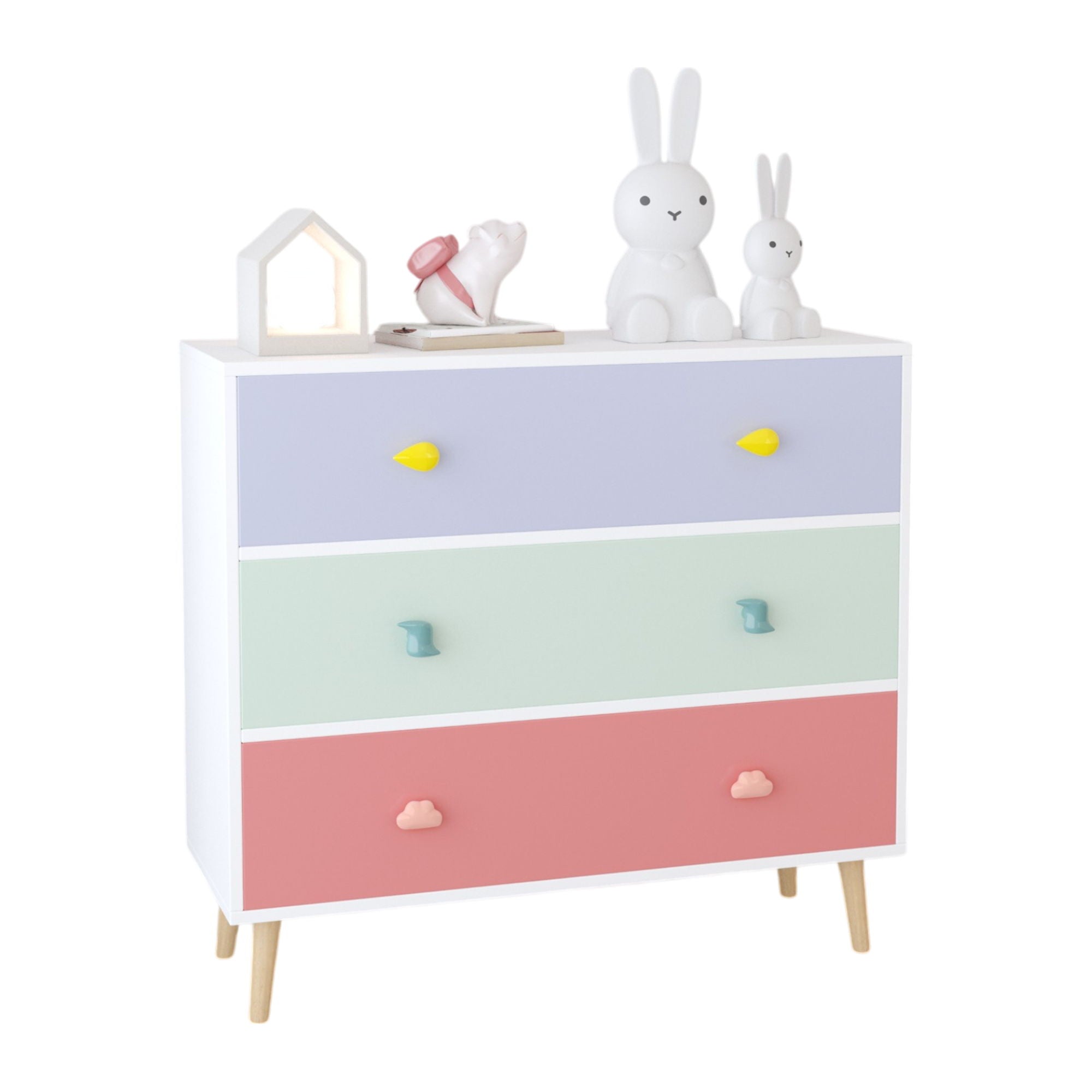 3 Drawer Dresser, Storage Cabinet With Anti Tip Safety