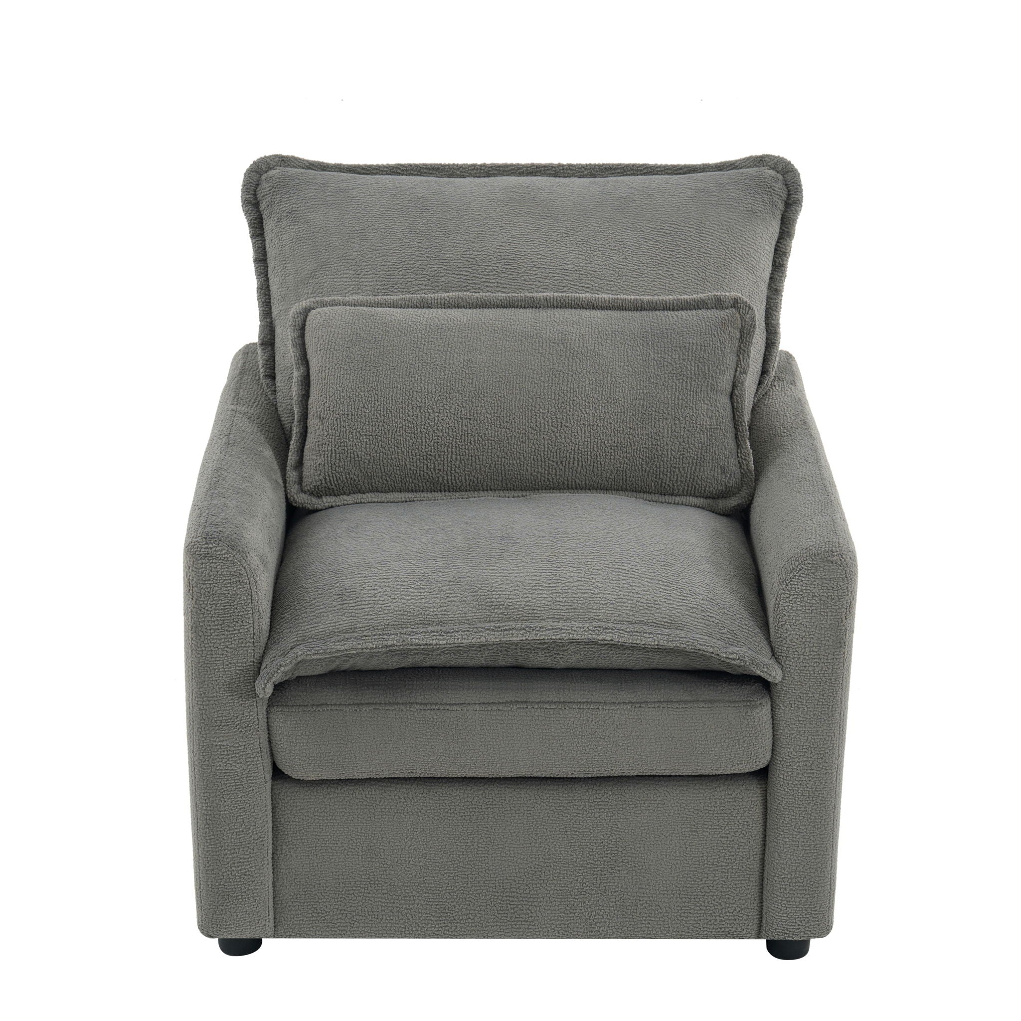 Modern Single Seat Accent Chair With Side Storage Pockets