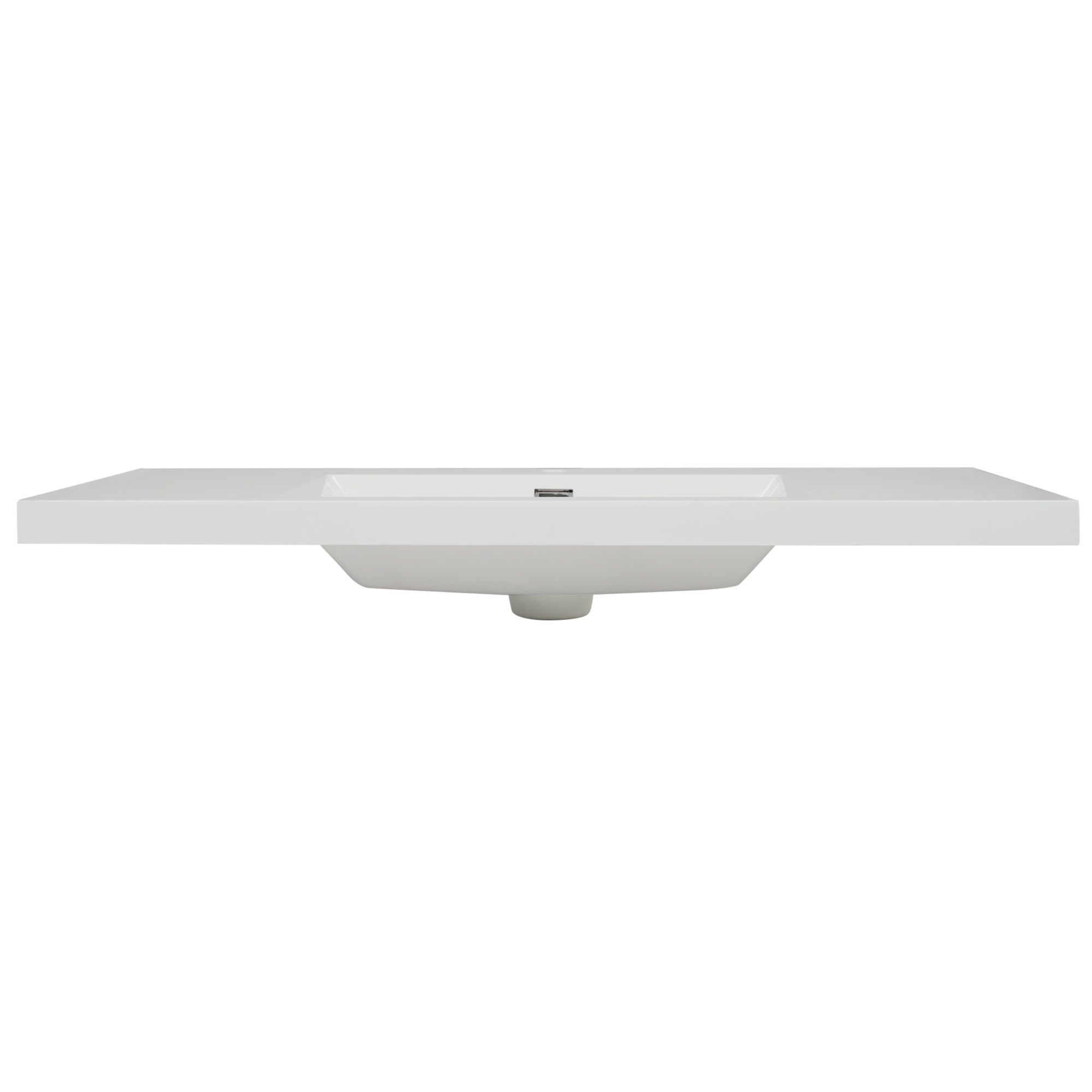 Vanity Top With 3 Faucet Holes, Rectangular Basin For Bathroom - White