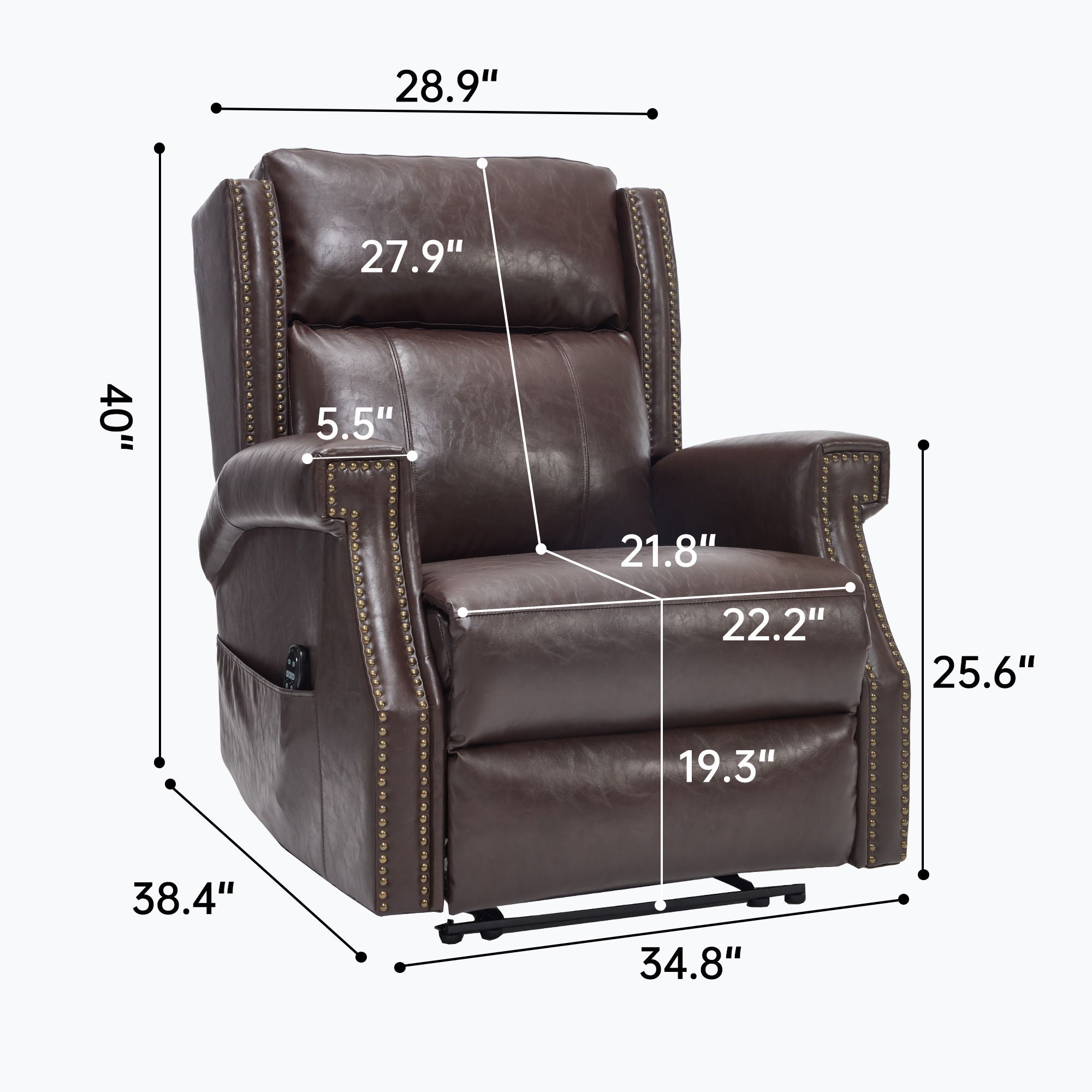 Manual Recliner Chair With Heavy Duty Motion Mechanism, 8 Vibrating Nodes And 3 Massage Modes For Living Room
