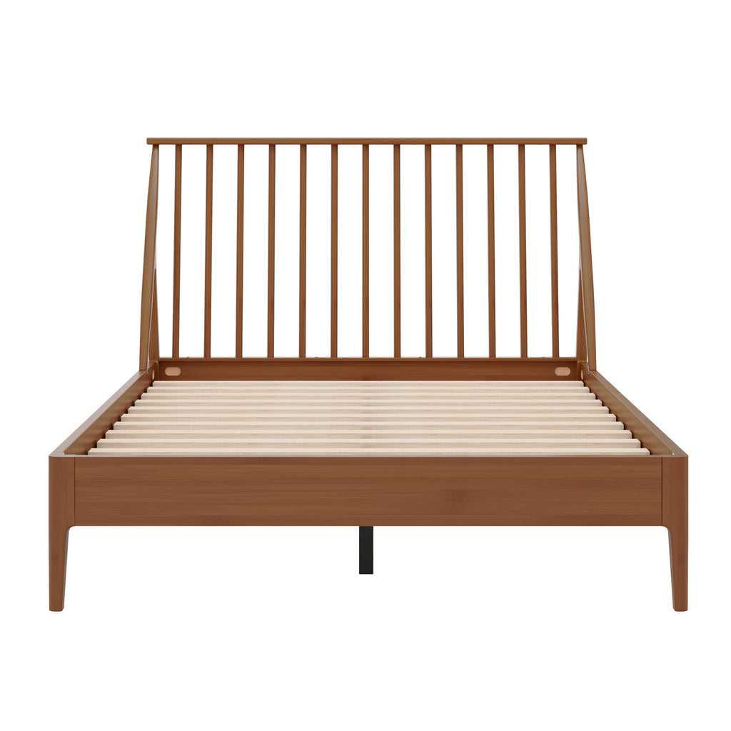 Bohemian Platform Bed With Tall Headboard