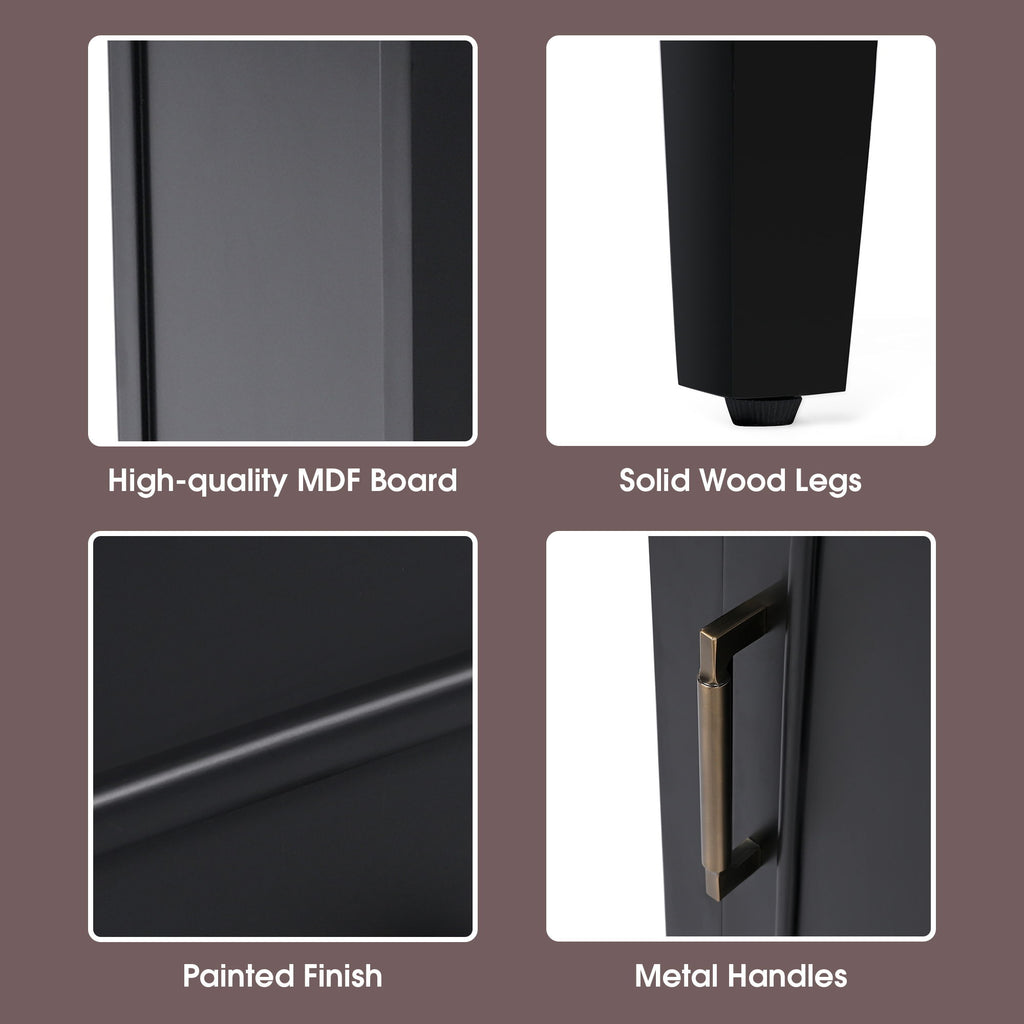 Modern Bathroom Vanity With Sink, Cabinet Storage, Drawer & Adjustable Feet