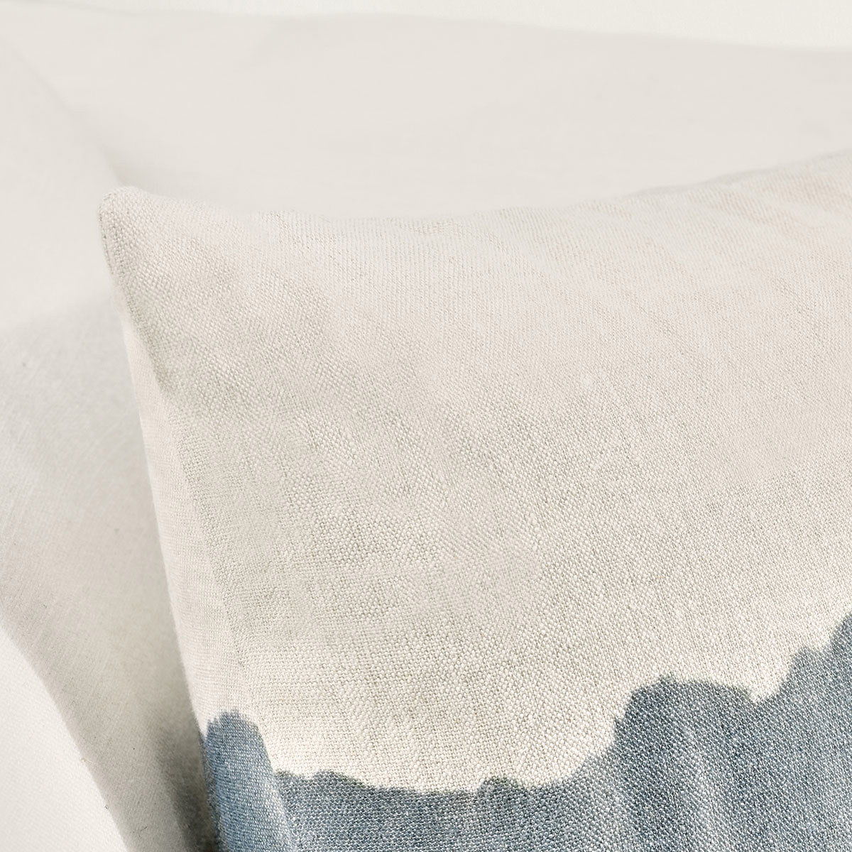 Cora - TL Pillow - Natural / Denim Blue