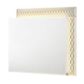 Stanley - LED Bedroom Mirror With Crocodile Texture Frame (Dresser Not Included) - Gray