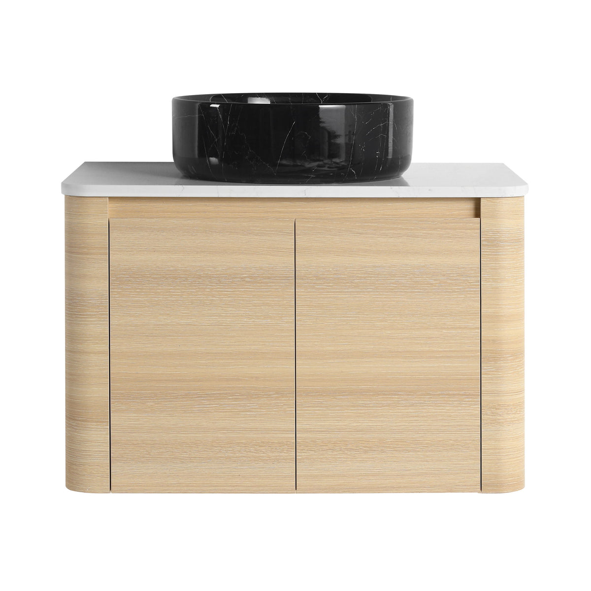 Mounted Bathroom Vanity & Art Sink & 2 Soft Close Doors