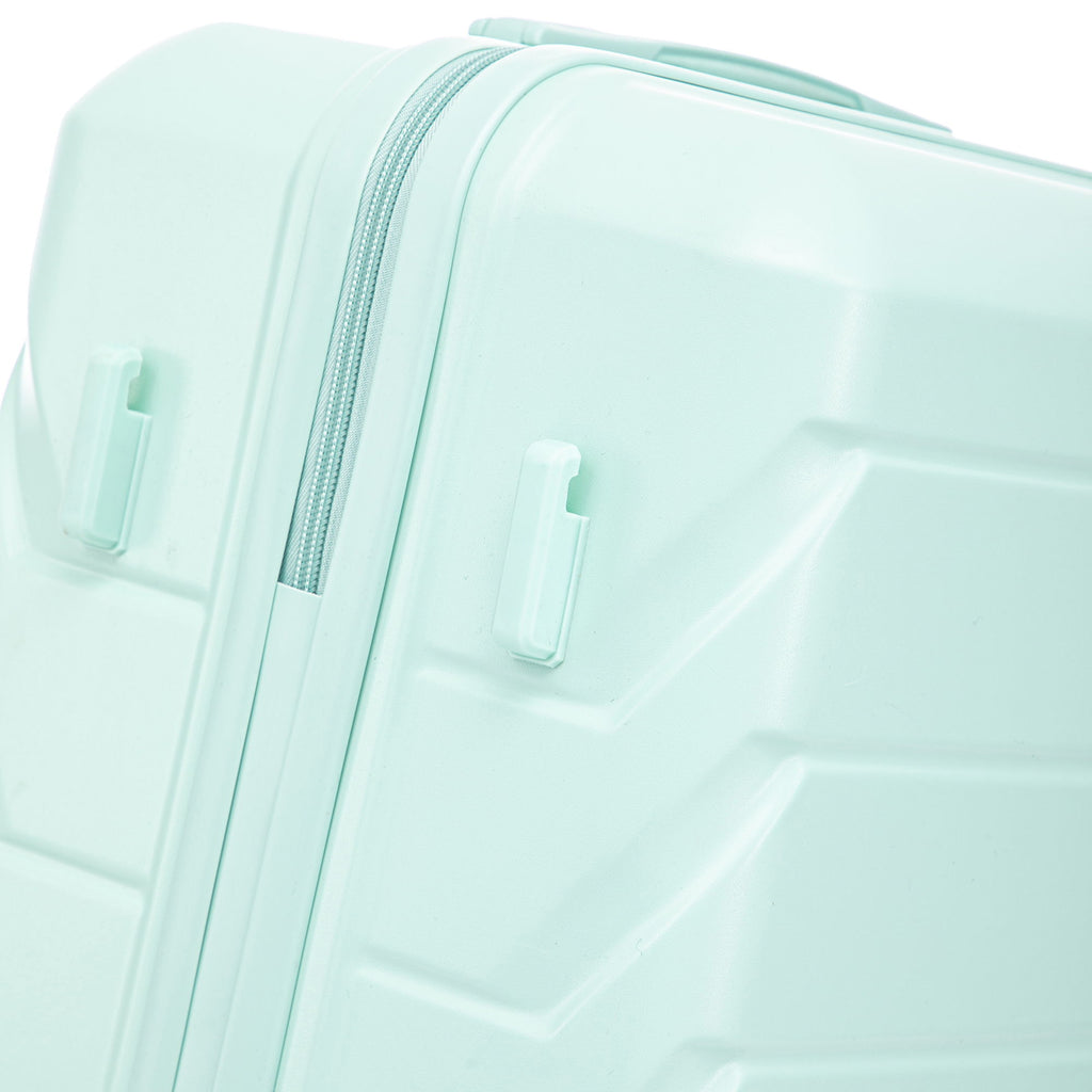Hard Shell Luggage With Scratch Resistant Surface, 4 Wheels, Combination Lock & Side Hooks