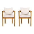 Abaco - Outdoor Acacia Wood Dining Chair (Set of 2) - Beige