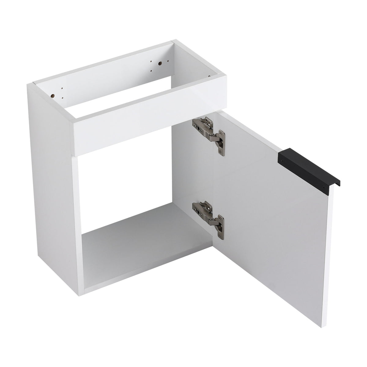 Wall Mounted Bathroom Vanity With Sink And Storage Rack, Soft Close Doors